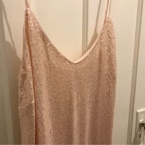 Blush sequin dress